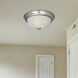 Decorative 3 Light 15 inch Satin Platinum Flushmount Ceiling Light in White Alabaster, Large